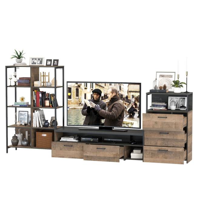 Стенка в гостиную Трувор № 86 цвет дуб гранж песочный/интра Стенка в гостиную Трувор № 86 цвет дуб гранж песочный/интра