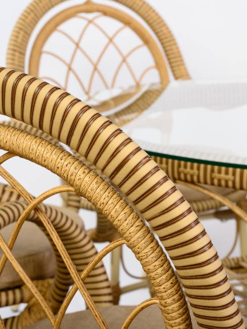 Комплект из искусственного ротанга Java (Ява)-6 (цвет: слоновая кость) Комплект из искусственного ротанга Java (Ява)-6 (цвет: слоновая кость)