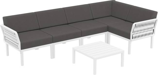 Комплект пластиковой мебели Portofino Lounge Corner белый, темно-серый