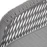 "Канны" правый модуль плетеный из роупа, каркас алюминий белый шагрень, роуп светло-серый круглый, ткань светло-серая "Канны" правый модуль плетеный из роупа, каркас алюминий белый шагрень, роуп светло-серый круглый, ткань светло-серая