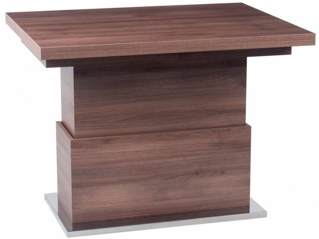 Стол-трансформер Левмар Slide D69/S79 дуб шамони темный / опоры нерж.сталь Стол-трансформер Левмар Slide D69/S79 дуб шамони темный / опоры нерж.сталь