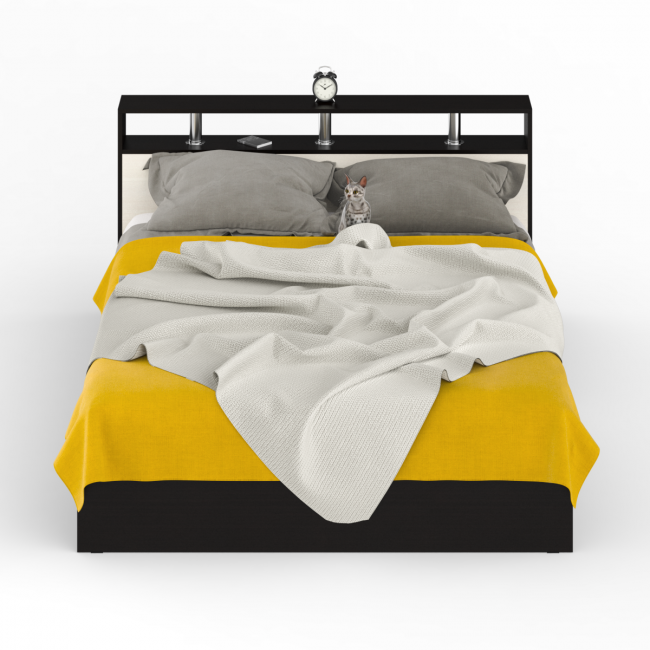 Кровать Камелия 1600 цвет венге/дуб лоредо Кровать Камелия 1600 цвет венге/дуб лоредо