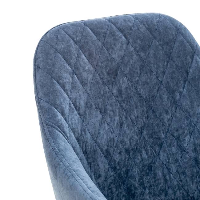 Стул с подлокотниками Leset Слим, каркас Черный, велюр Синий Синий Черный Стул с подлокотниками Leset Слим, каркас Черный, велюр Синий Синий Черный