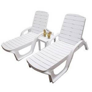 Шезлонг пластиковый Амстердам (белый)