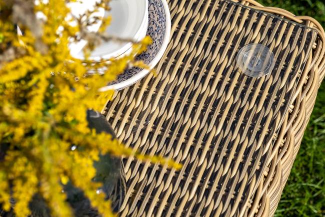 "Равенна" лаунж-зона из искусственного ротанга, цвет соломенный "Равенна" лаунж-зона из искусственного ротанга, цвет соломенный