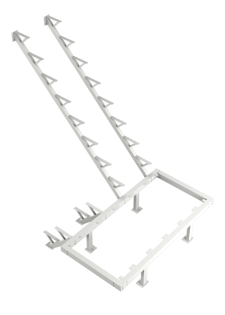 Каркас к лестнице ЛЕС-06 универсальной (поворот 180 градусов) 2122 проем 1800-2600, Белый Каркас к лестнице ЛЕС-06 универсальной (поворот 180 градусов) 2122 проем 1800-2600, Белый