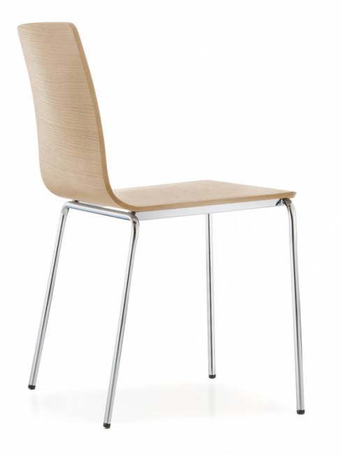 Стул деревянный Inga хромированный, беленый дуб 505х520х800 мм Стул деревянный Inga хромированный, беленый дуб 505х520х800 мм