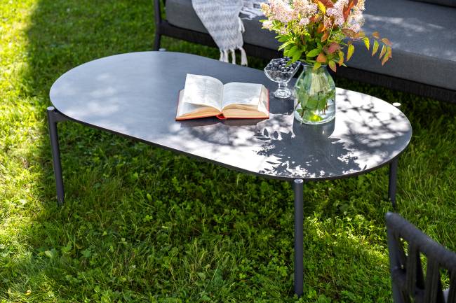 "Диего" лаунж-зона 4-местная плетеная из роупа (веревки), каркас алюминиевый темно-серый, роуп темно-серый "Диего" лаунж-зона 4-местная плетеная из роупа (веревки), каркас алюминиевый темно-серый, роуп темно-серый