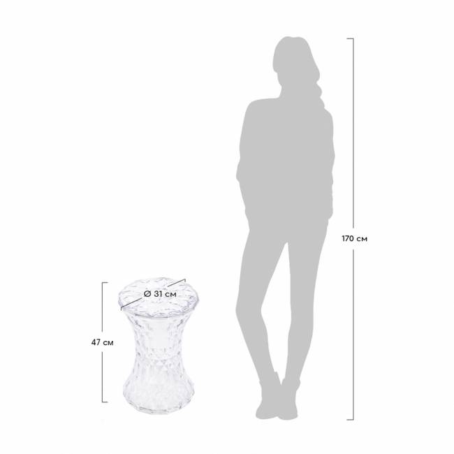 Стул-пуф Stone прозрачный Стул-пуф Stone прозрачный