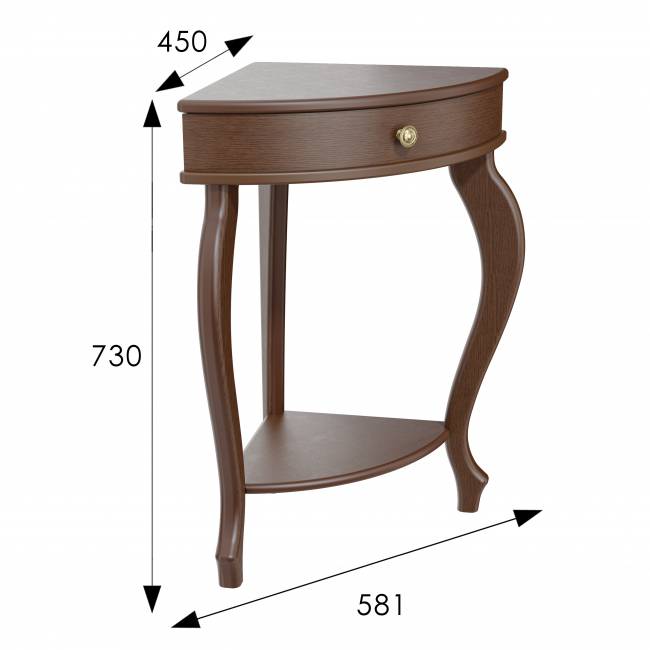 Консоль угловая Элегант орех Л Консоль угловая Элегант орех Л
