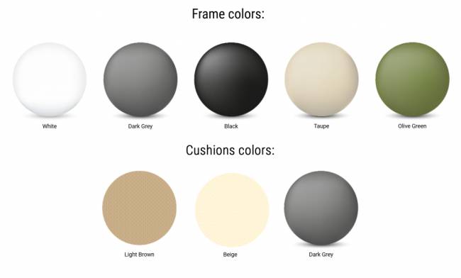 Комплект пластиковой мебели Portofino Lounge Corner оливковый, светло-коричневый Комплект пластиковой мебели Portofino Lounge Corner оливковый, светло-коричневый