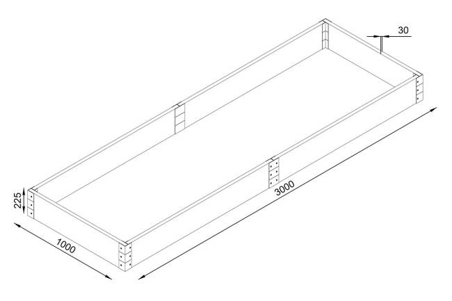 Комплект грядочных досок Holzhof 300x100x22.5 см, венге Комплект грядочных досок Holzhof 300x100x22.5 см, венге