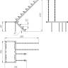 Каркас к лестнице ЛЕС-06 универсальной (поворот 180 градусов) 2760 проем 1800-2804, Белый