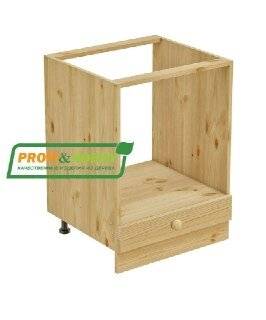 Тумба под духовку 600 х 560 х 720 + выдвижной ящик, сосна, масло