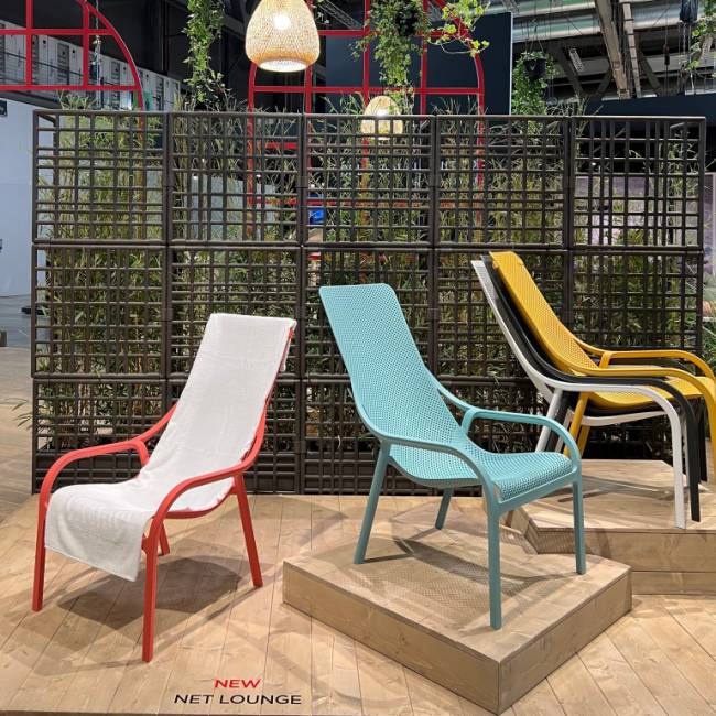 Лаунж-кресло пластиковое Net Lounge горчичный 615х900х990 мм Лаунж-кресло пластиковое Net Lounge горчичный 615х900х990 мм