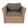 "Капучино" кресло из искусственного ротанга (гиацинт), цвет соломенный