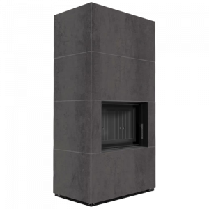 Каминокомплект Kratki PRO FLOKI NATURALI PIETRA DI SAVOIA ANTRANCITE BOCCIARDATA