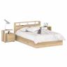 Кровать с ящиками 1400 Камелия + две тумбы цвет дуб сонома Кровать с ящиками 1400 Камелия + две тумбы цвет дуб сонома