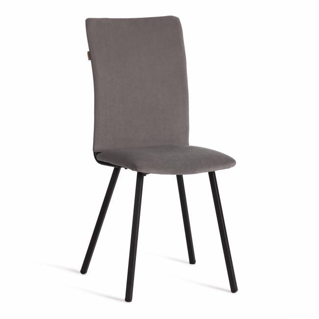 Стул обеденный Ля Русс/La Rousse велюр, серый/черный, 29, 49х50х93 серый флок Стул обеденный Ля Русс/La Rousse велюр, серый/черный, 29, 49х50х93 серый флок