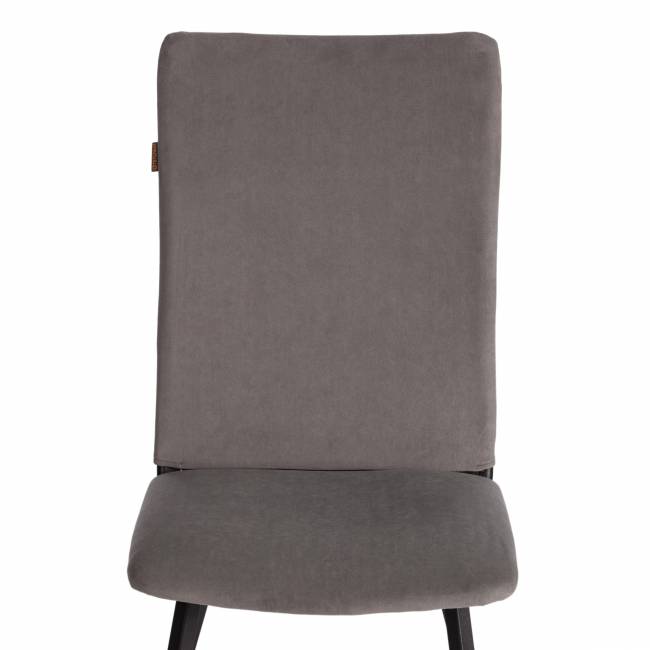 Стул обеденный Ля Русс/La Rousse велюр, серый/черный, 29, 49х50х93 серый флок Стул обеденный Ля Русс/La Rousse велюр, серый/черный, 29, 49х50х93 серый флок