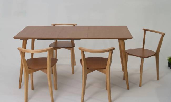 Стол Монте 120 натур со стульями Франк натур