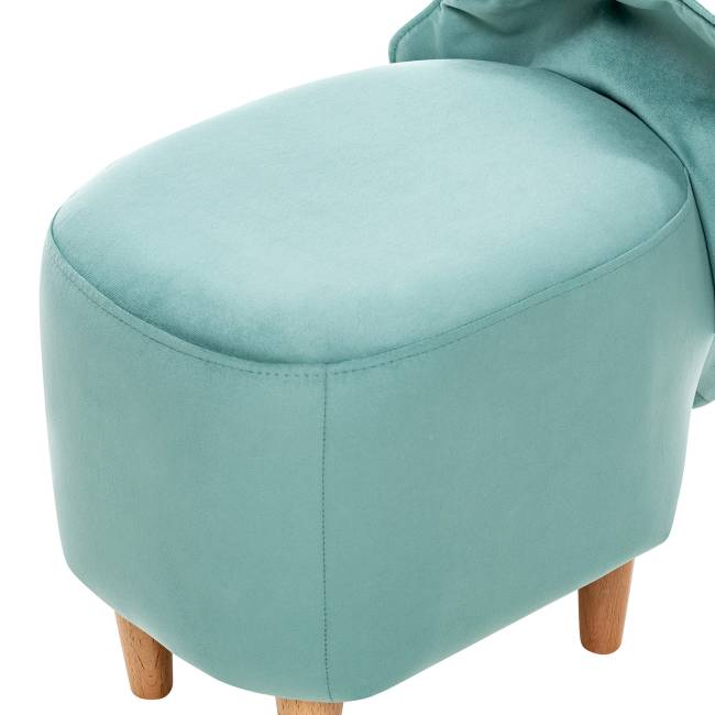 Пуф Leset Динозаврик V43 зелёный, компаньон V01 белый Бук