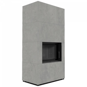 Каминокомплект Kratki PRO FLOKI CEMENTO GRIGIO BOCCIARDATA