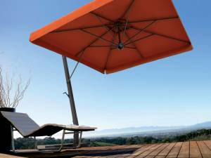 Зонт профессиональный 3х3 м Napoli Braccio антрацит, терракотовый 3000х3000 мм