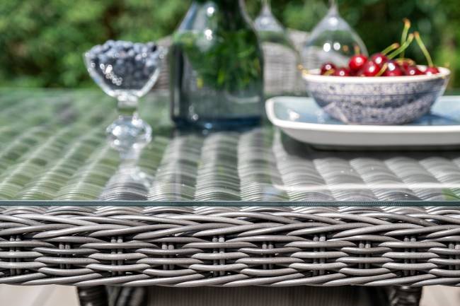 "Фредо" обеденная группа плетеная, цвет графит "Фредо" обеденная группа плетеная, цвет графит