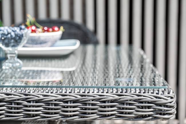 "Фредо" обеденная группа плетеная, цвет графит "Фредо" обеденная группа плетеная, цвет графит