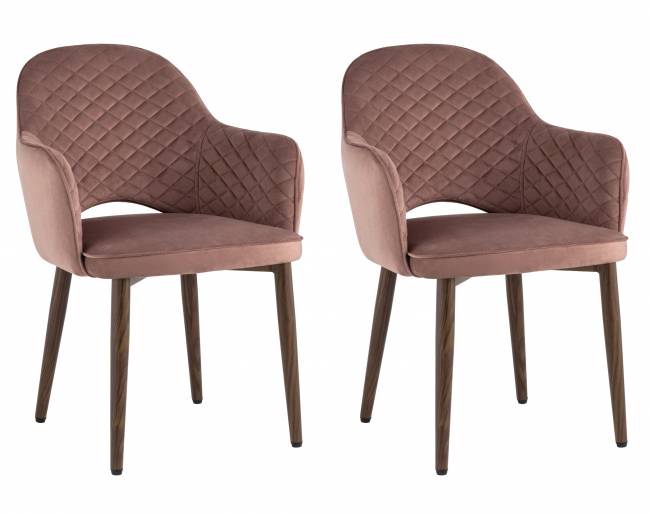 Стул Венера диамант велюр пыльно-розовый 2 шт