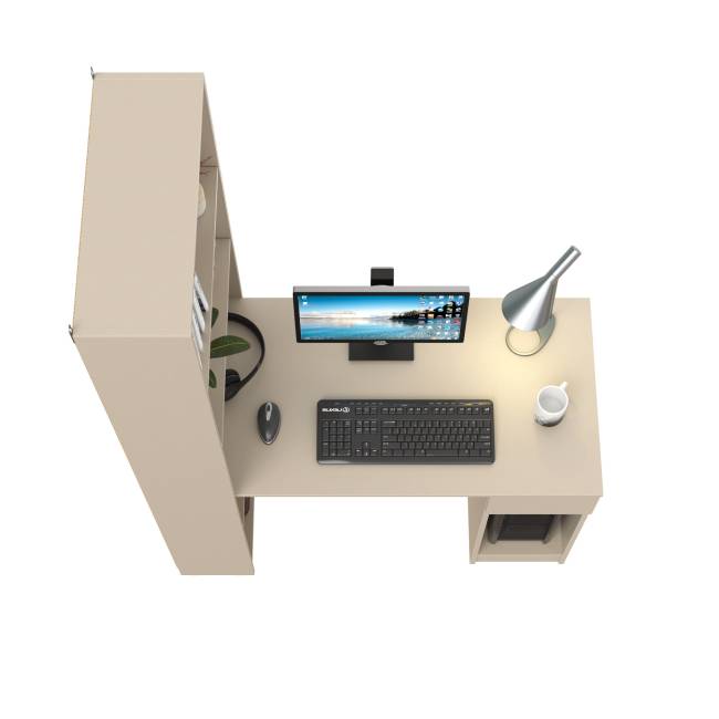 Компьютерный стол со шкафом комбинированным Лайт 10.01 цвет сатин Компьютерный стол со шкафом комбинированным Лайт 10.01 цвет сатин