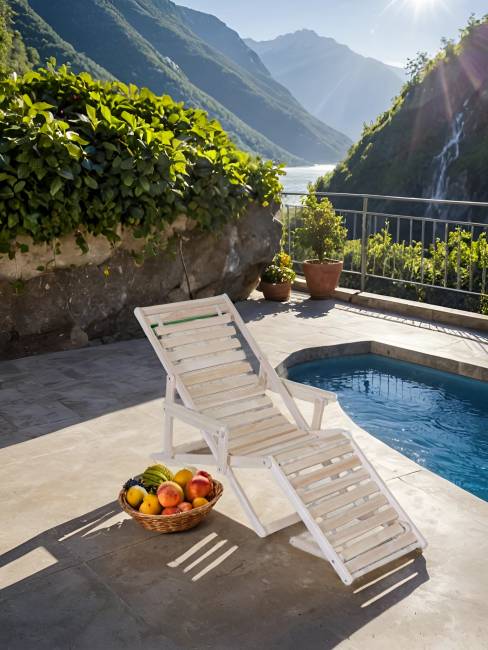 Шезлонг с подлокотниками Шезлонг с подлокотниками