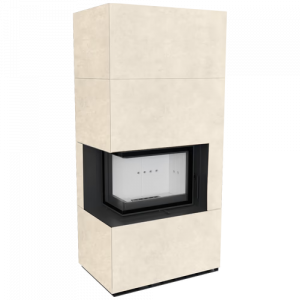 Каминокомплект Kratki PRO FLOKI FOKOS TALCO угловое стекло слева